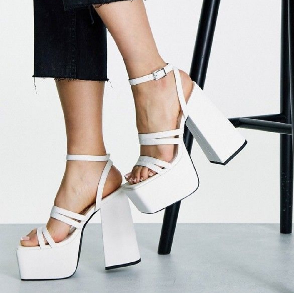 Topshop white rogue sandals